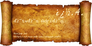 Ötvös Adrián névjegykártya